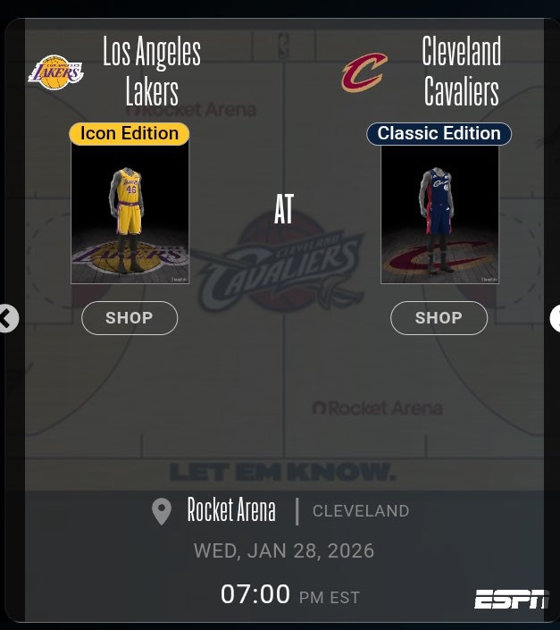 世界杯官网-青春回忆!骑士将在后天主场对阵湖人时使用经典复古球衣及地板